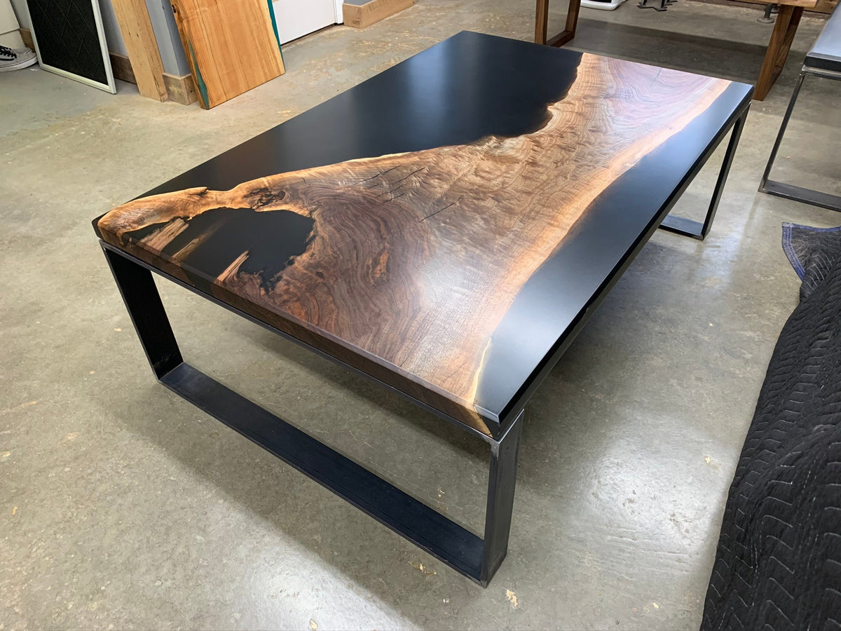 Walnut Epoxy Casted Coffee Table 140
