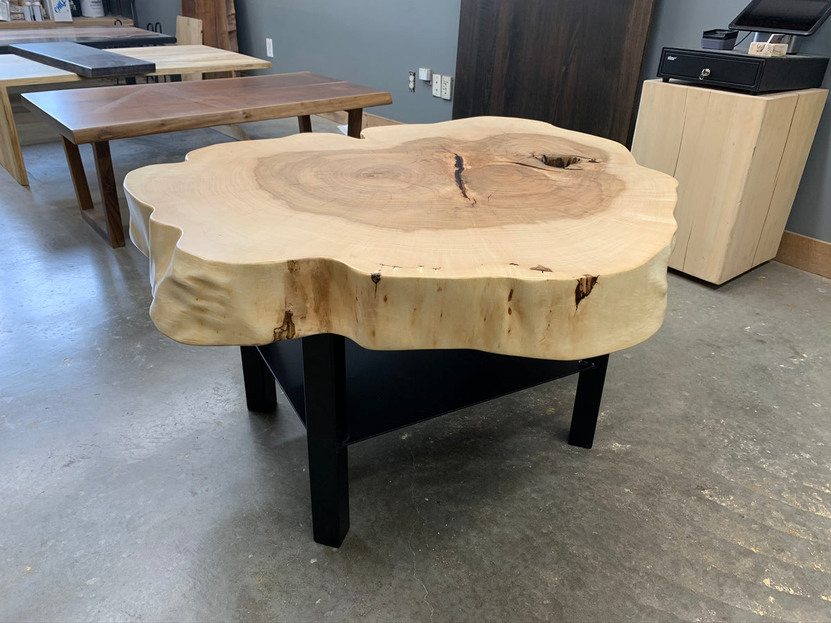 Silver Maple Cross Cut Coffee Table