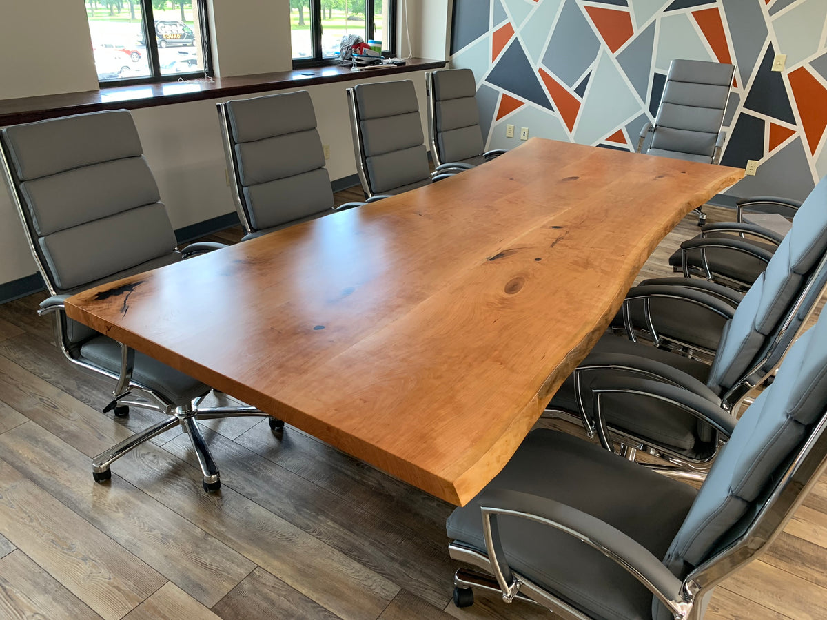 Live edge cherry conference table