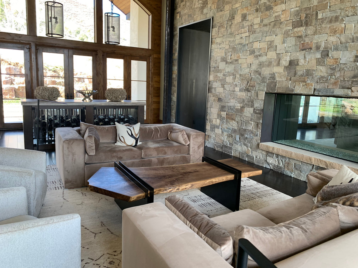 Single Slab Black Walnut Coffee Table