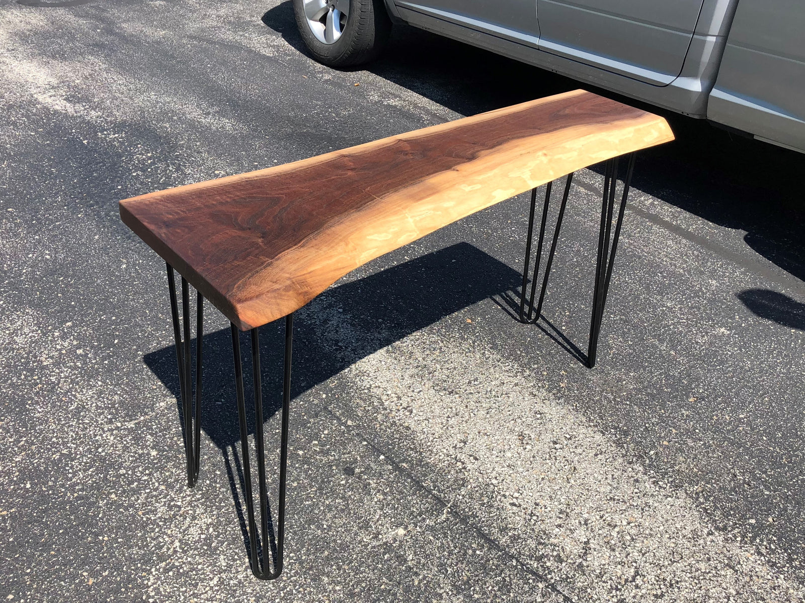 Live Edge Walnut Console Table