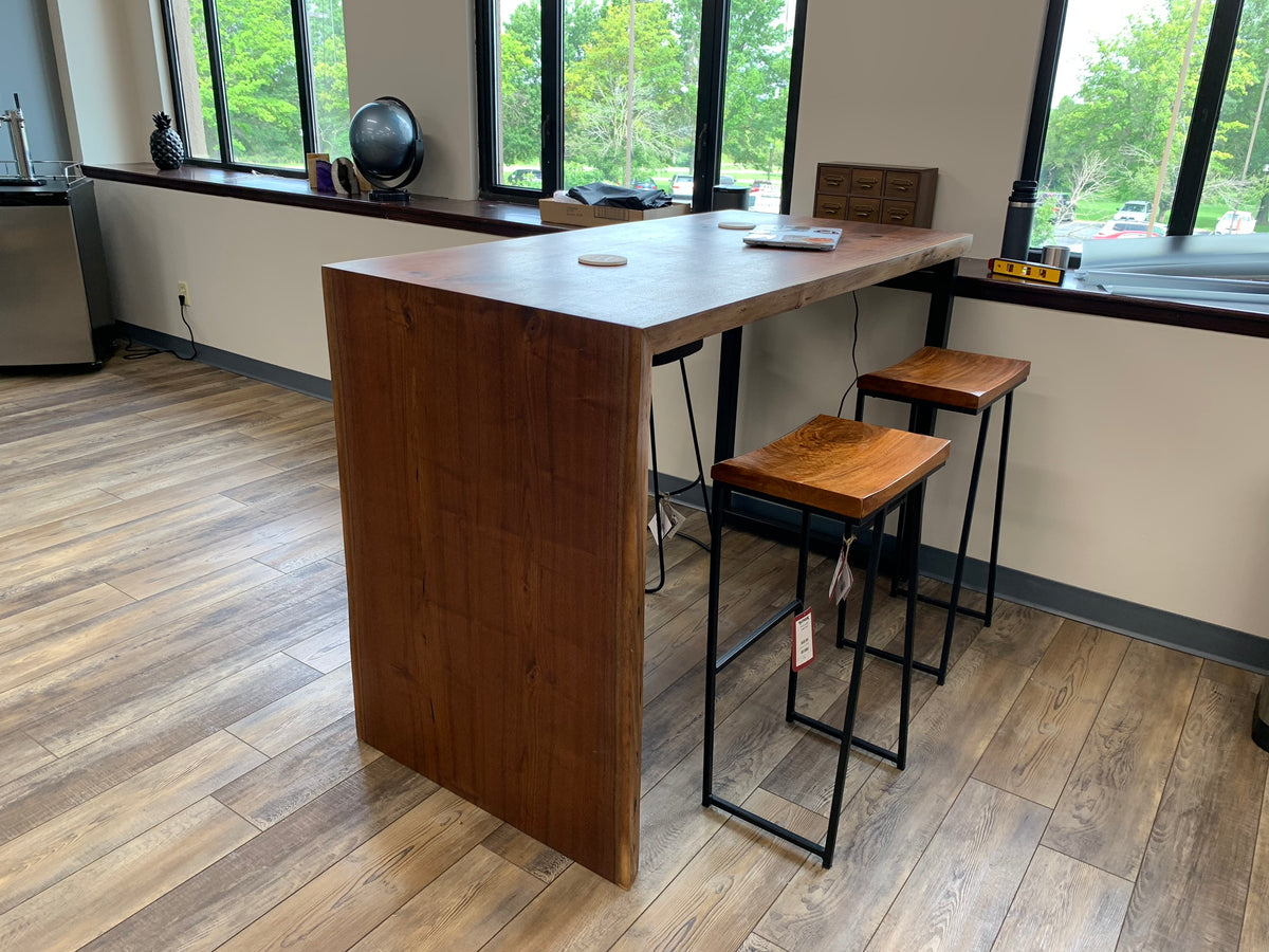 Solid Wood Waterfall Walnut Table 