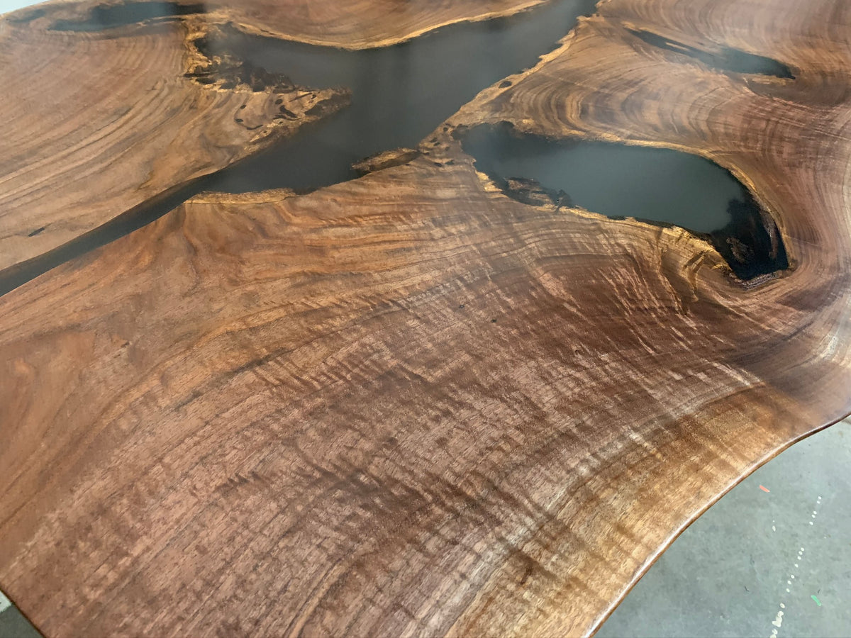 Black Walnut Epoxy River Dining Table