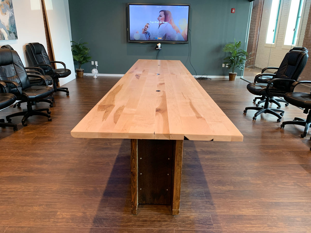 Traditional Solid Wood Maple Conference Table 
