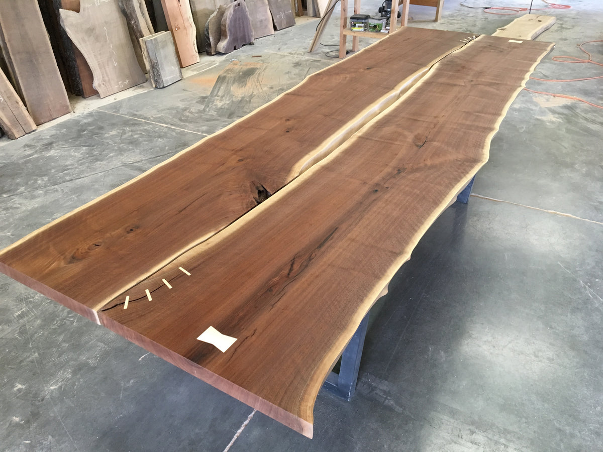 Live Edge Black Walnut Conference Table 