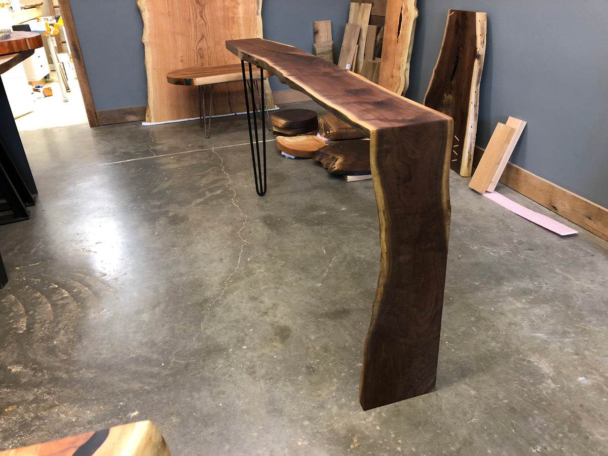 Live Edge Walnut Console Table
