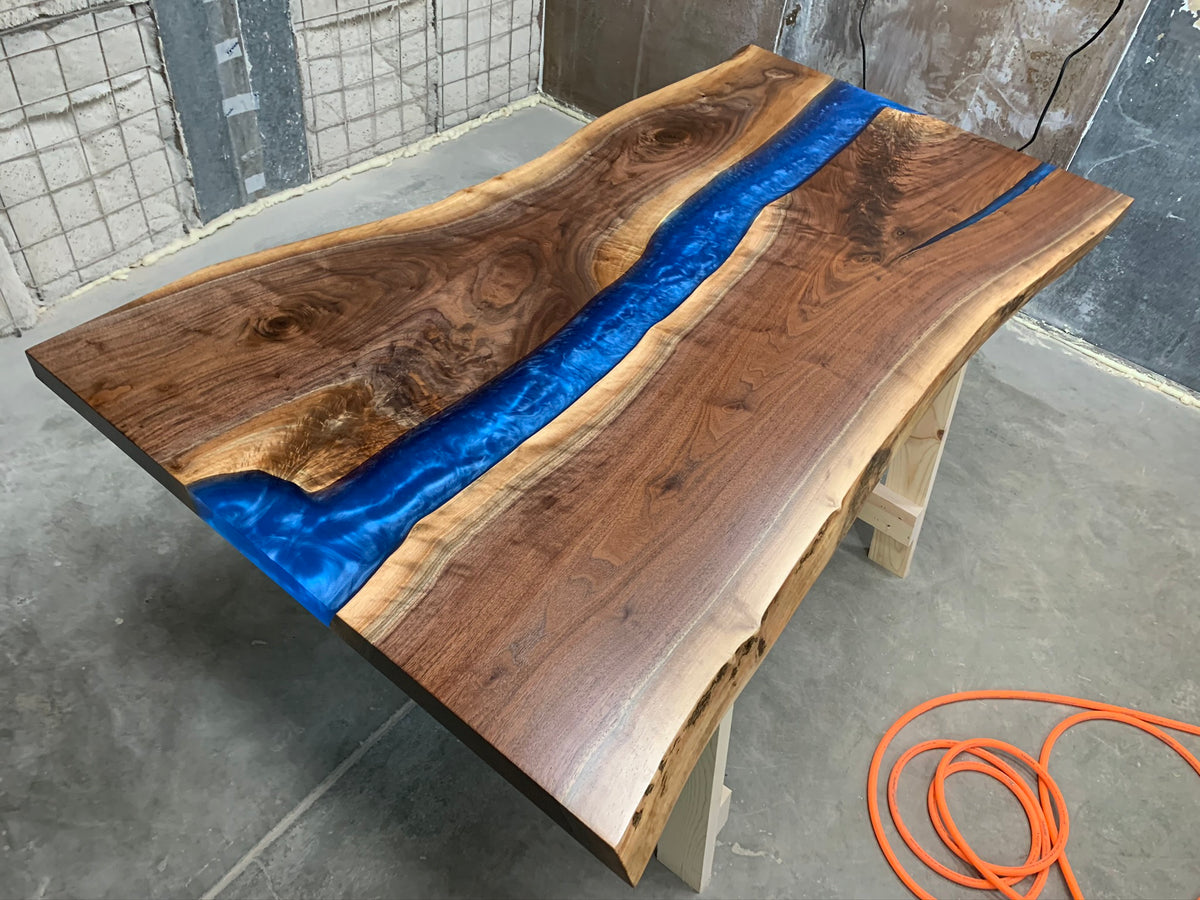 Walnut Epoxy River Desktop