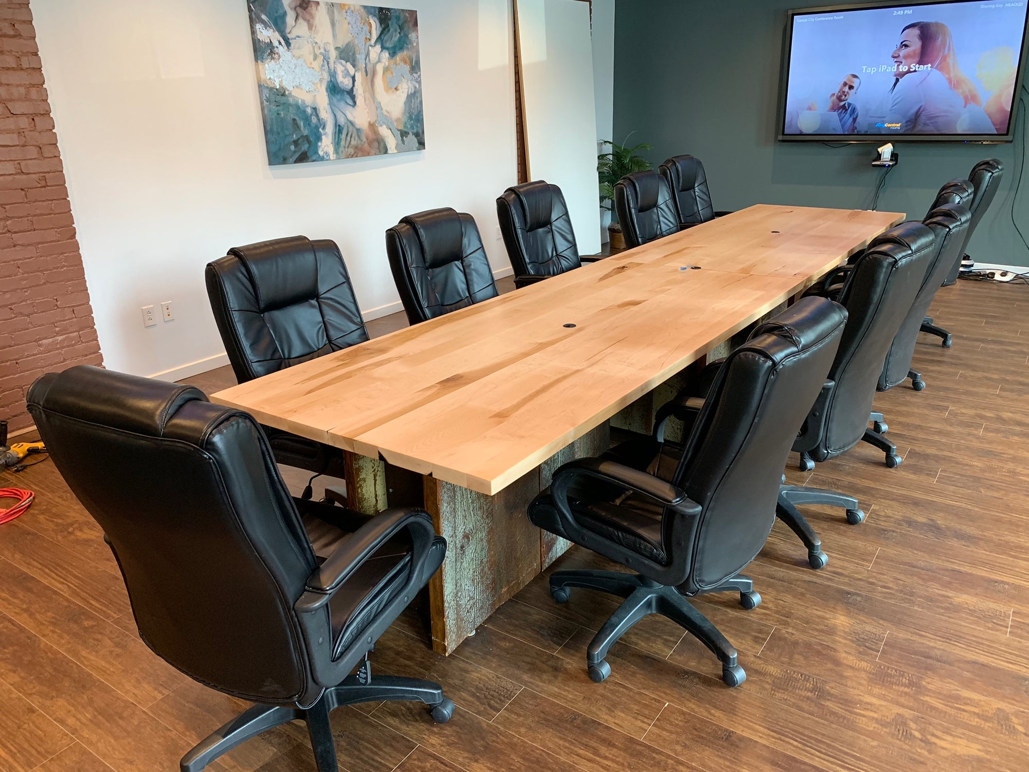 Handcrafted 10 Seater Custom Black Walnut Epoxy Conference Room Tables –  Earthly Comfort Home