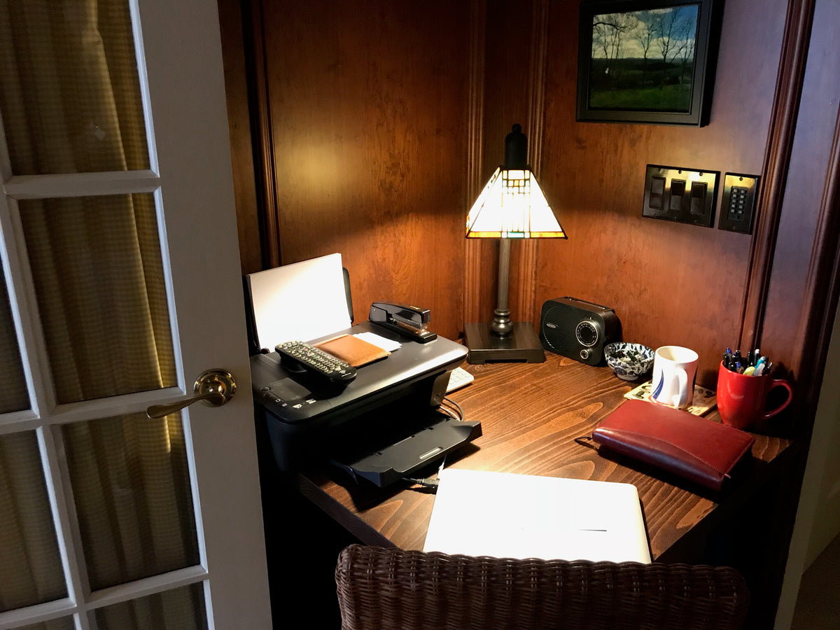 Beech Desk with Mahogany Stain