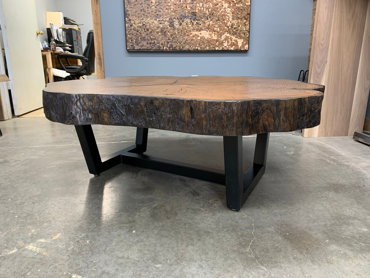 Red Oak Cross Cut with Jacobean Stain