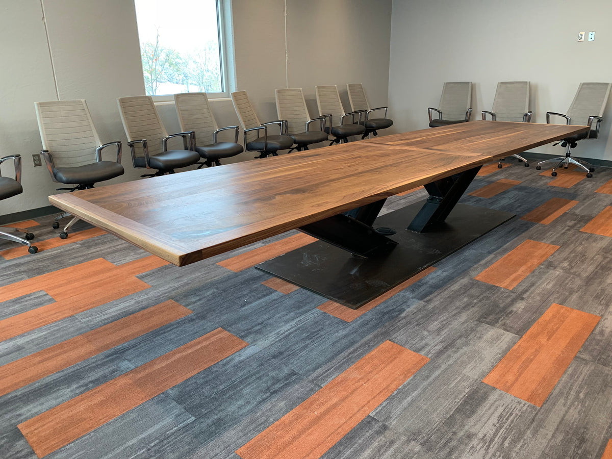 Dimensional Walnut Conference Table 