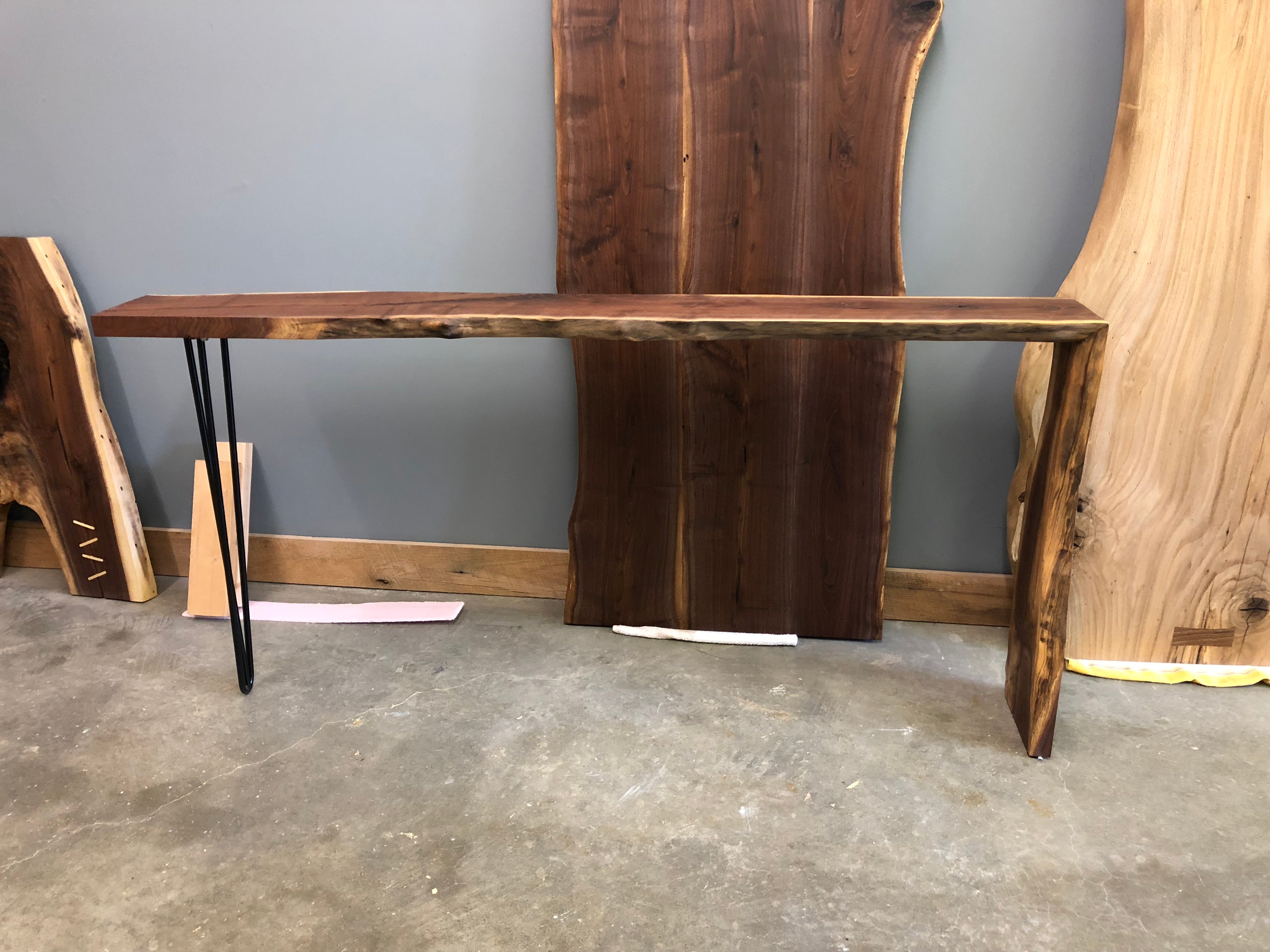 Black Walnut Console Table 193 - KC Custom Hardwoods