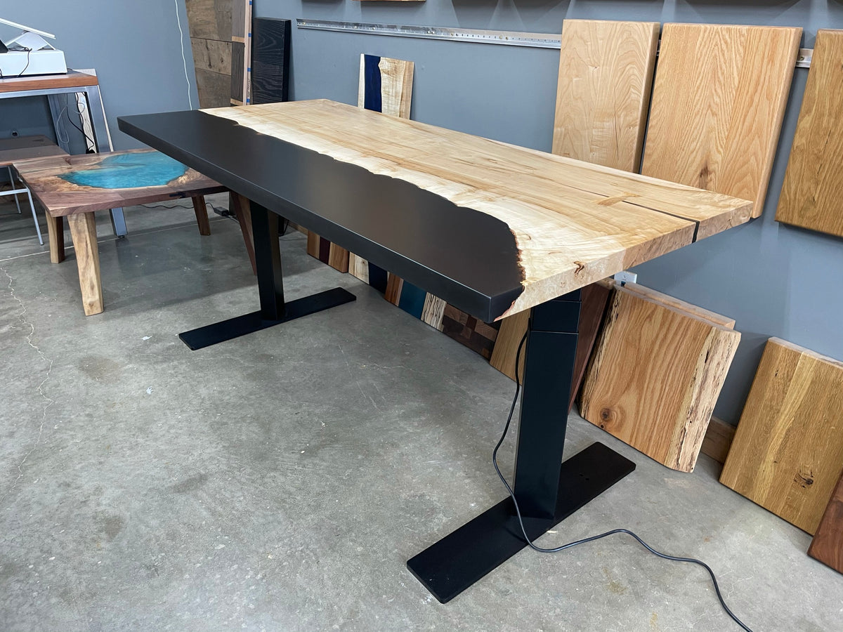Maple Epoxy Casted Desk