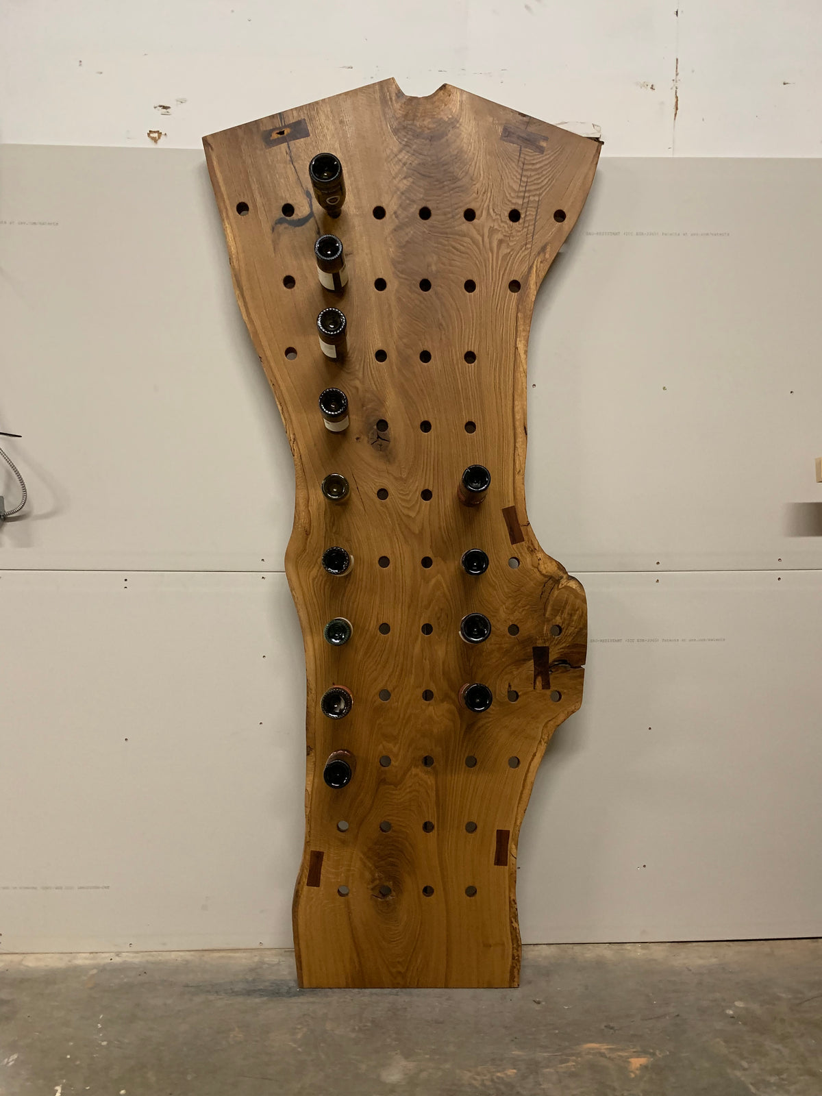 SINGLE SLAB WHITE OAK WINE RACK