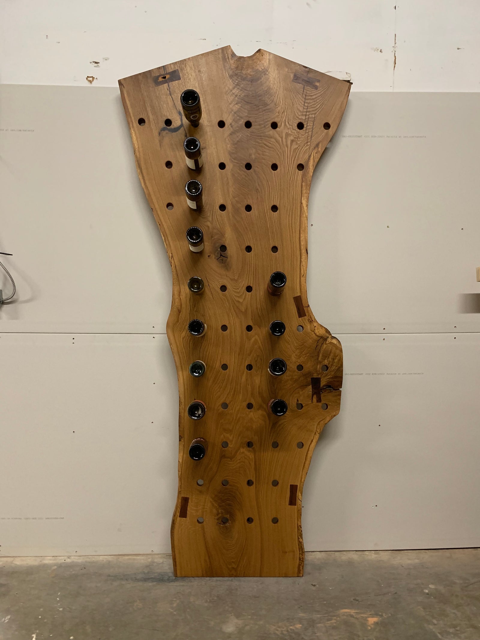 SINGLE SLAB WHITE OAK WINE RACK