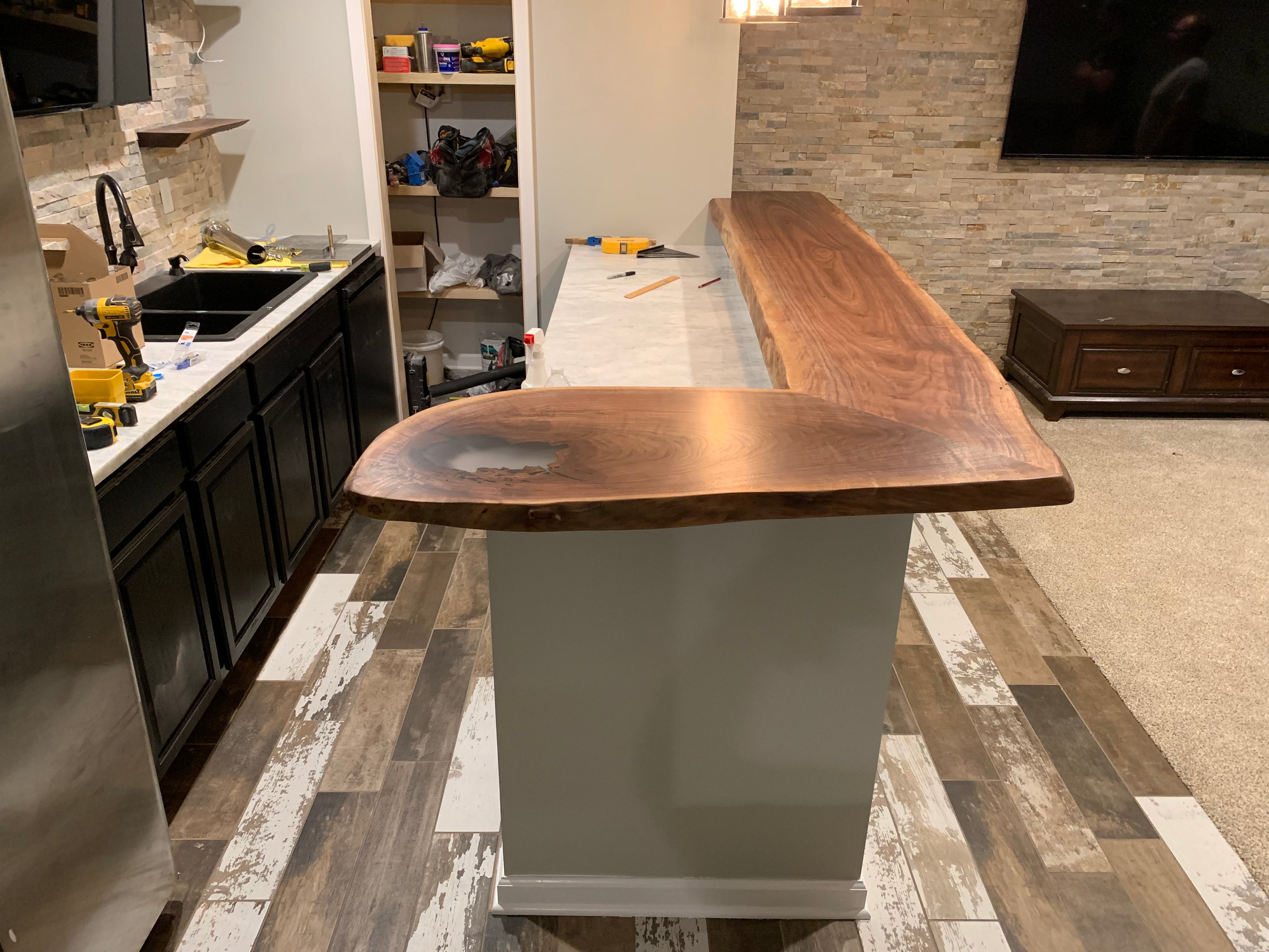 Black Walnut Bar Top 179 - KC Custom Hardwoods