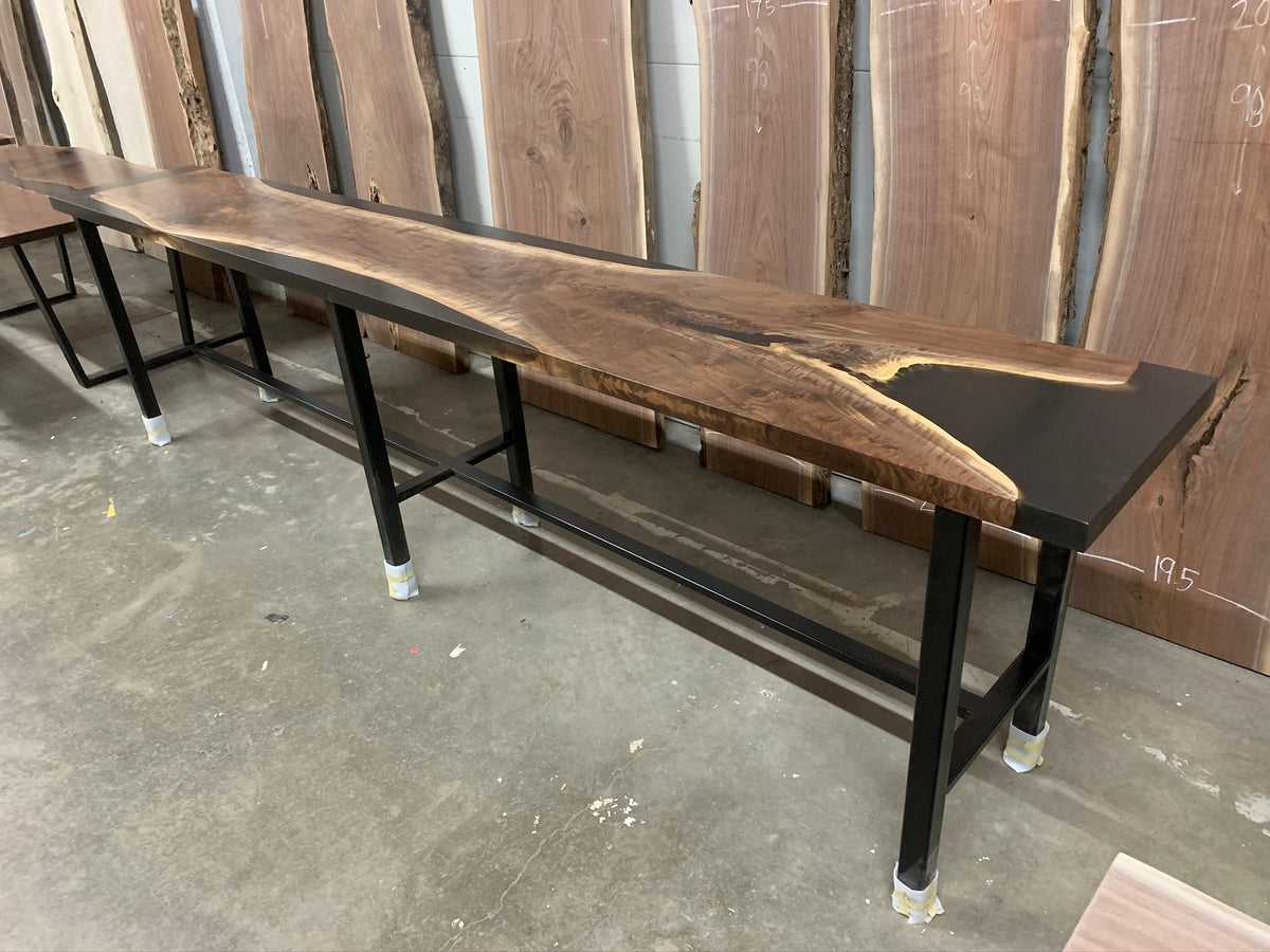 Walnut Epoxy Casted Bar