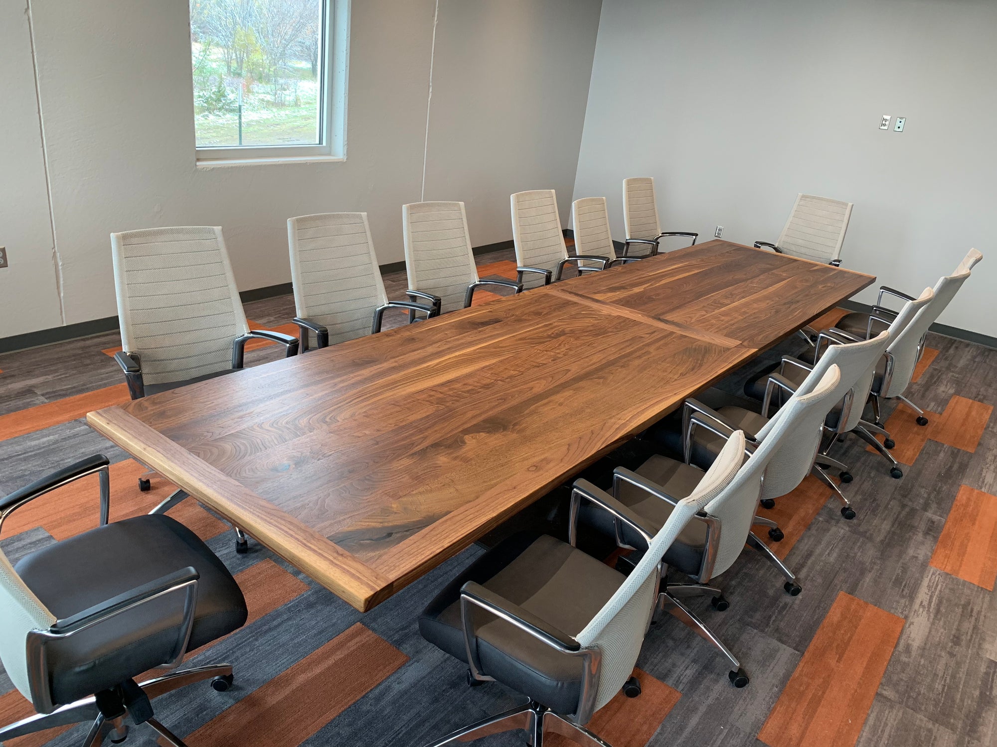 Dimensional Walnut Conference Table