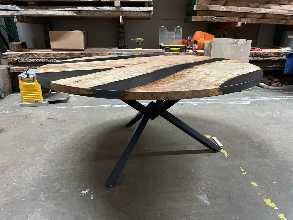 Maple Epoxy River Dining Table