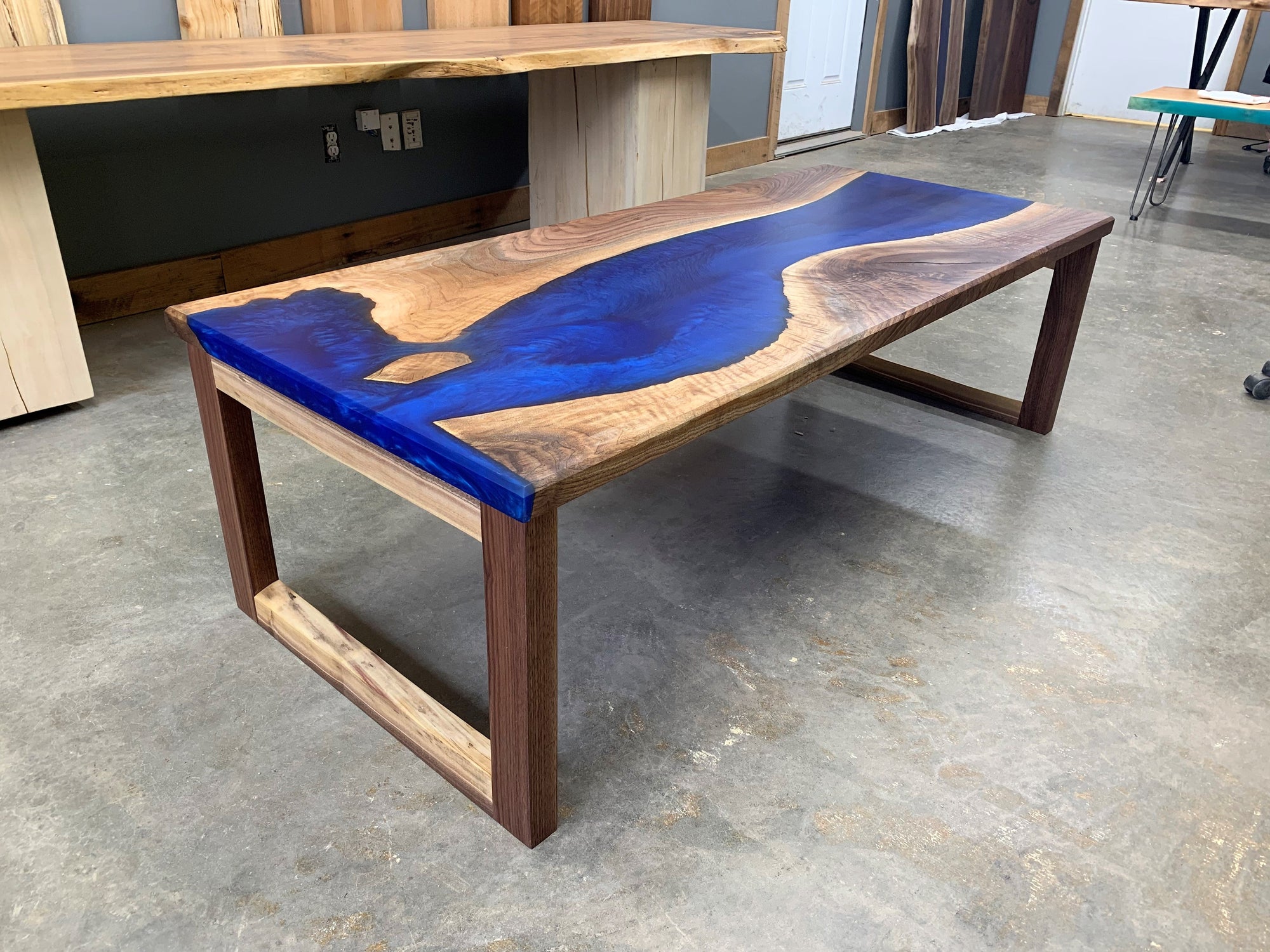 Walnut Epoxy River Coffee Table 126