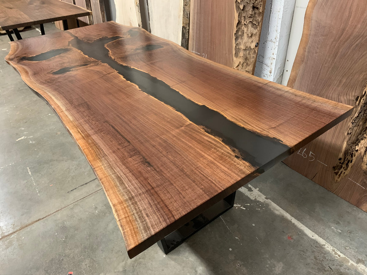 Black Walnut Epoxy River Dining Table