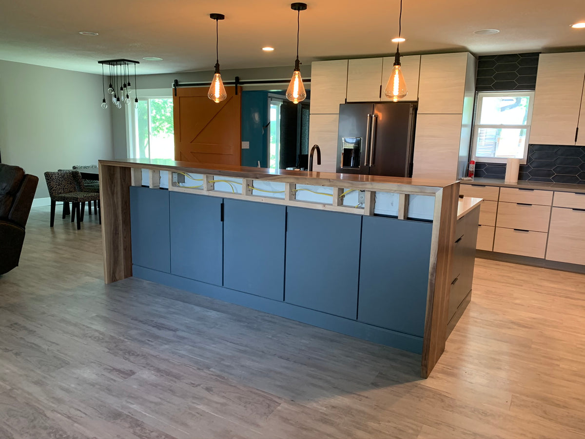 Walnut Waterfall Bar