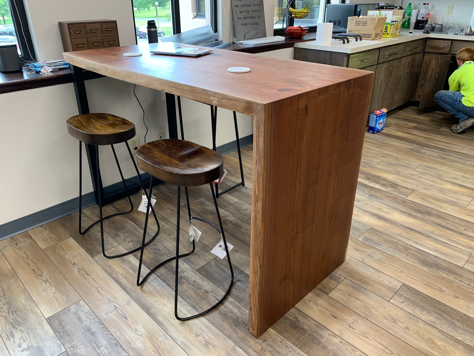 Custom  Live Edge Walnut Breakroom Table 