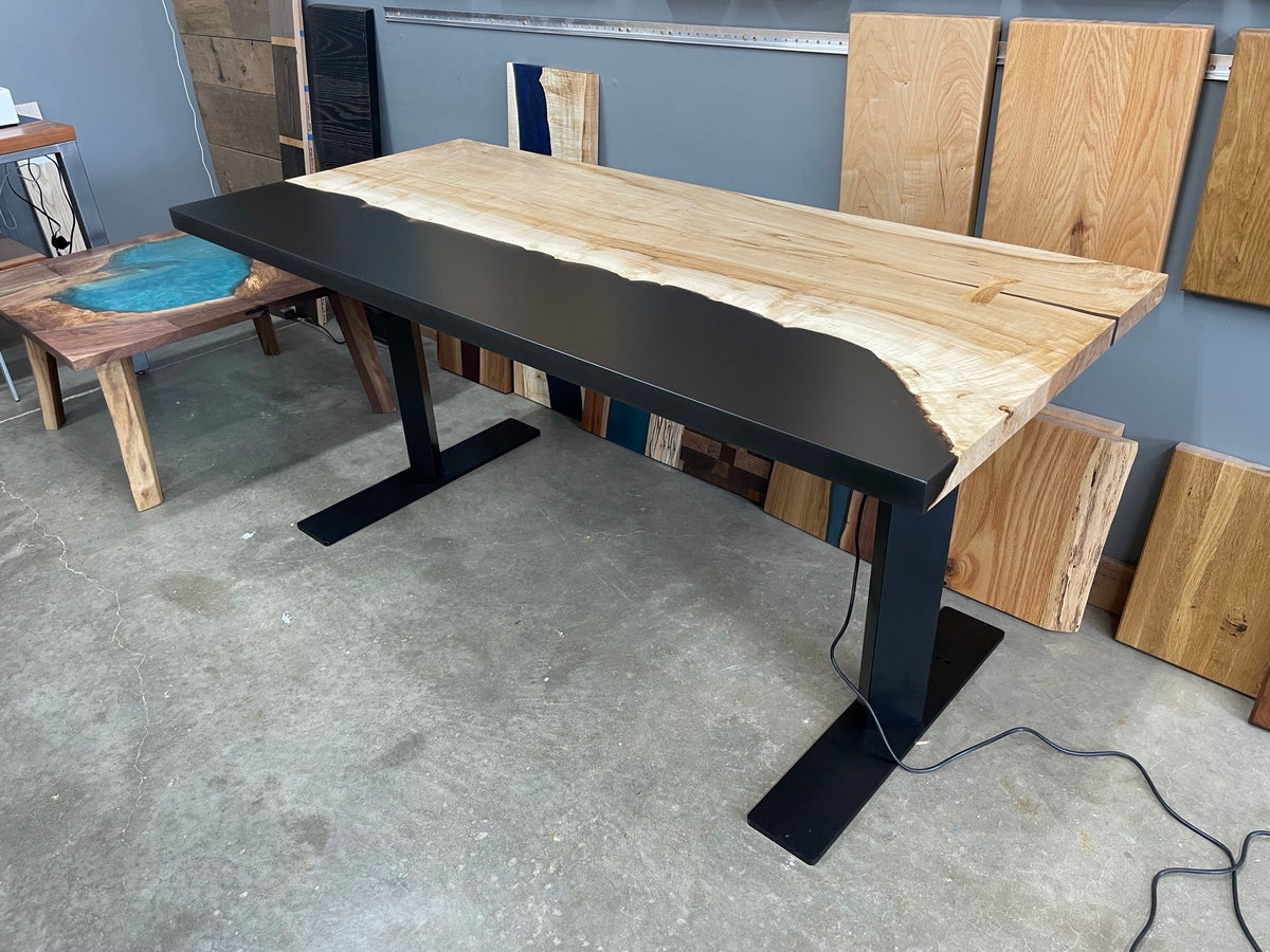 Maple Epoxy Casted Desk