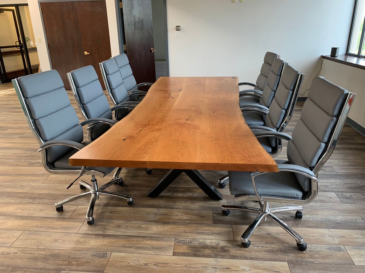 Traditional Live edge cherry conference table