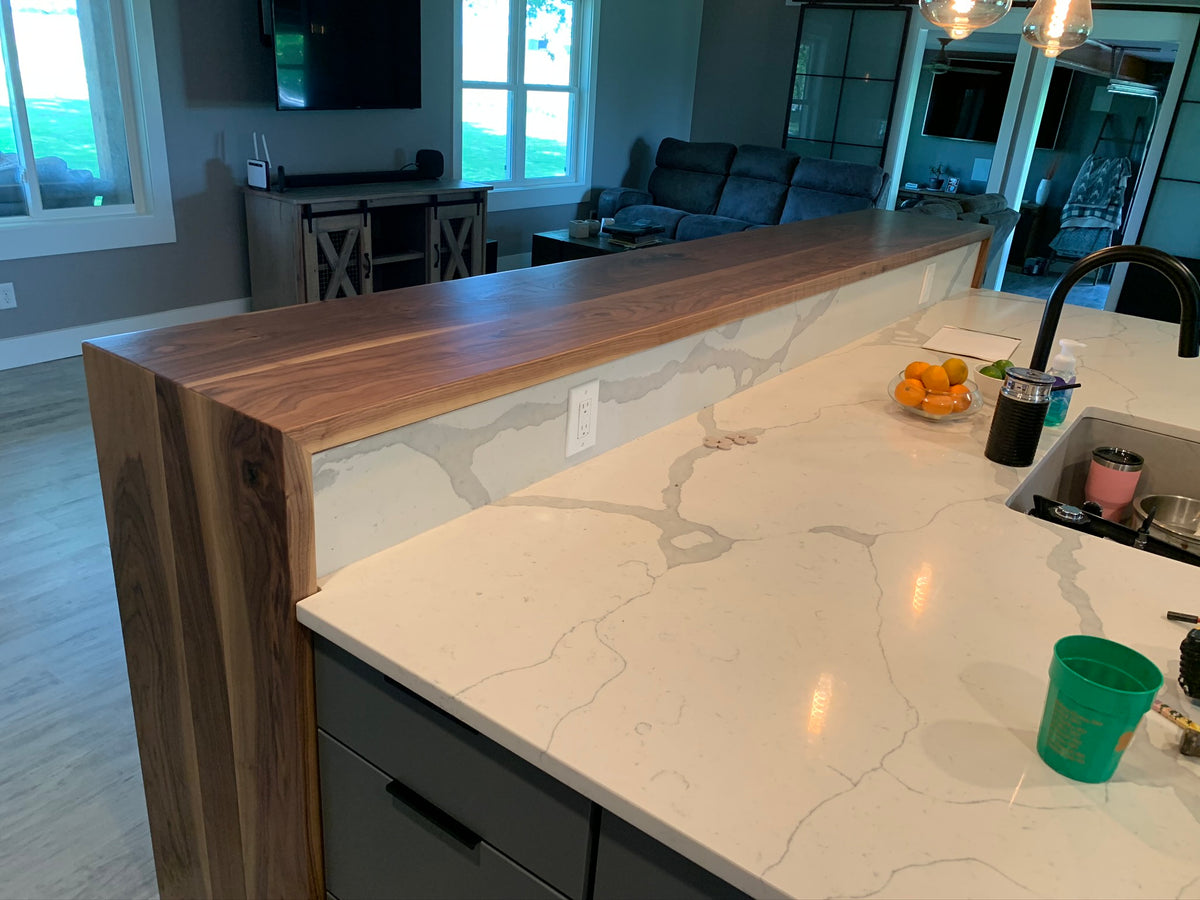 Walnut Waterfall Bar