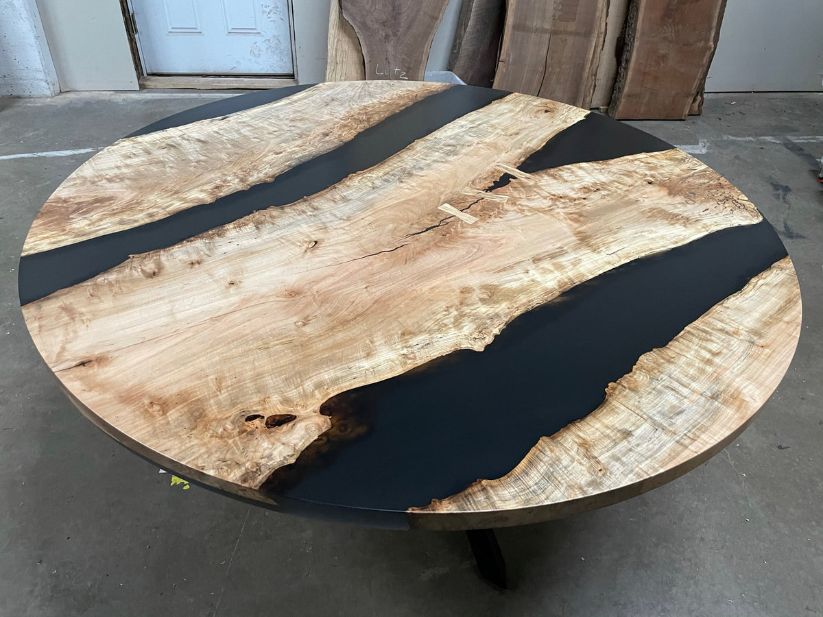 Maple Epoxy River Dining Table