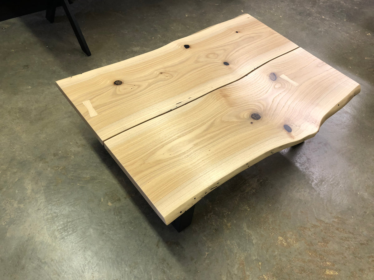 Pin Oak Bookmatch Coffee Table