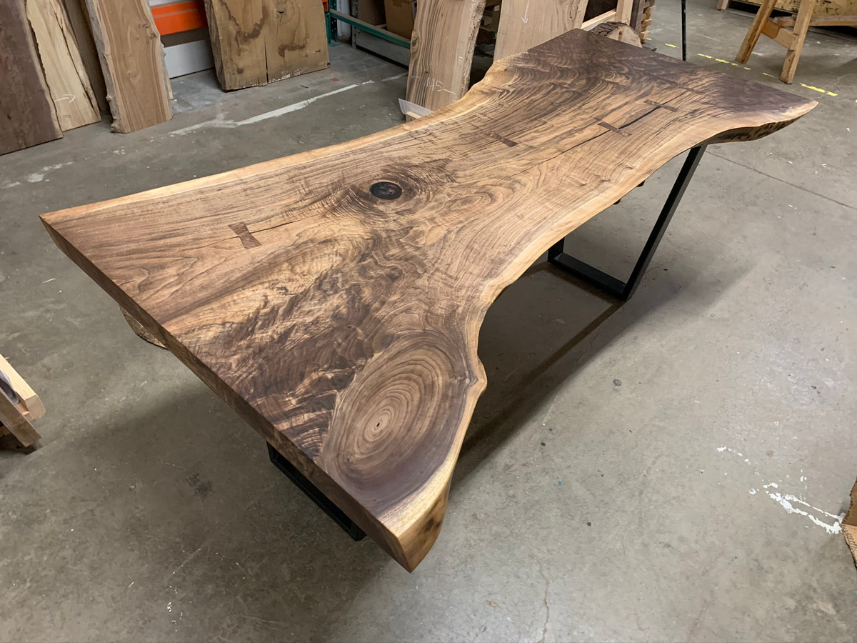Single Slab Walnut Dining Table