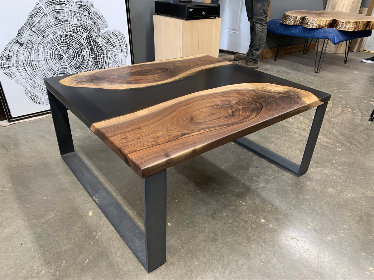 Custom Epoxy Walnut Coffee Table 