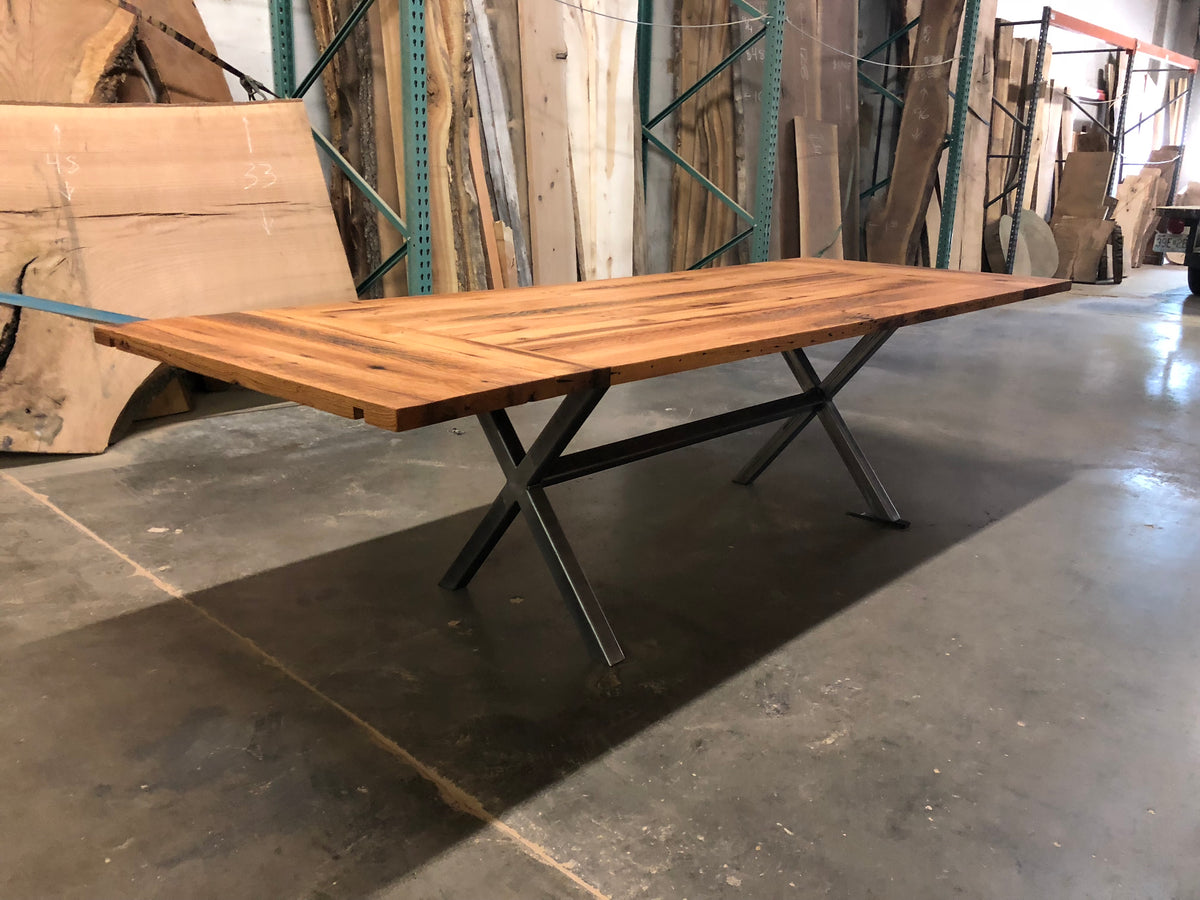 Reclaimed Red Oak Dining Table
