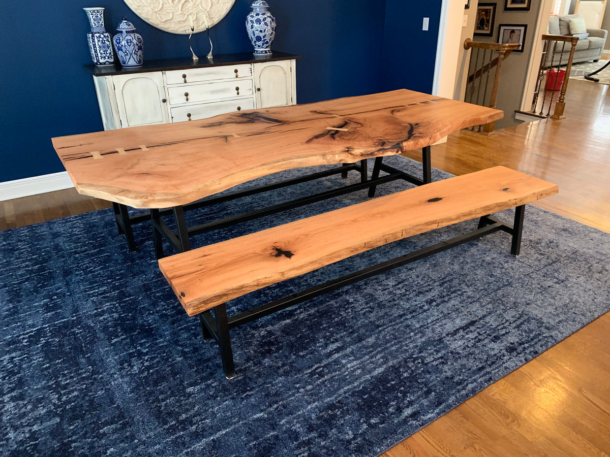 Red Oak Single Slab Dining Table