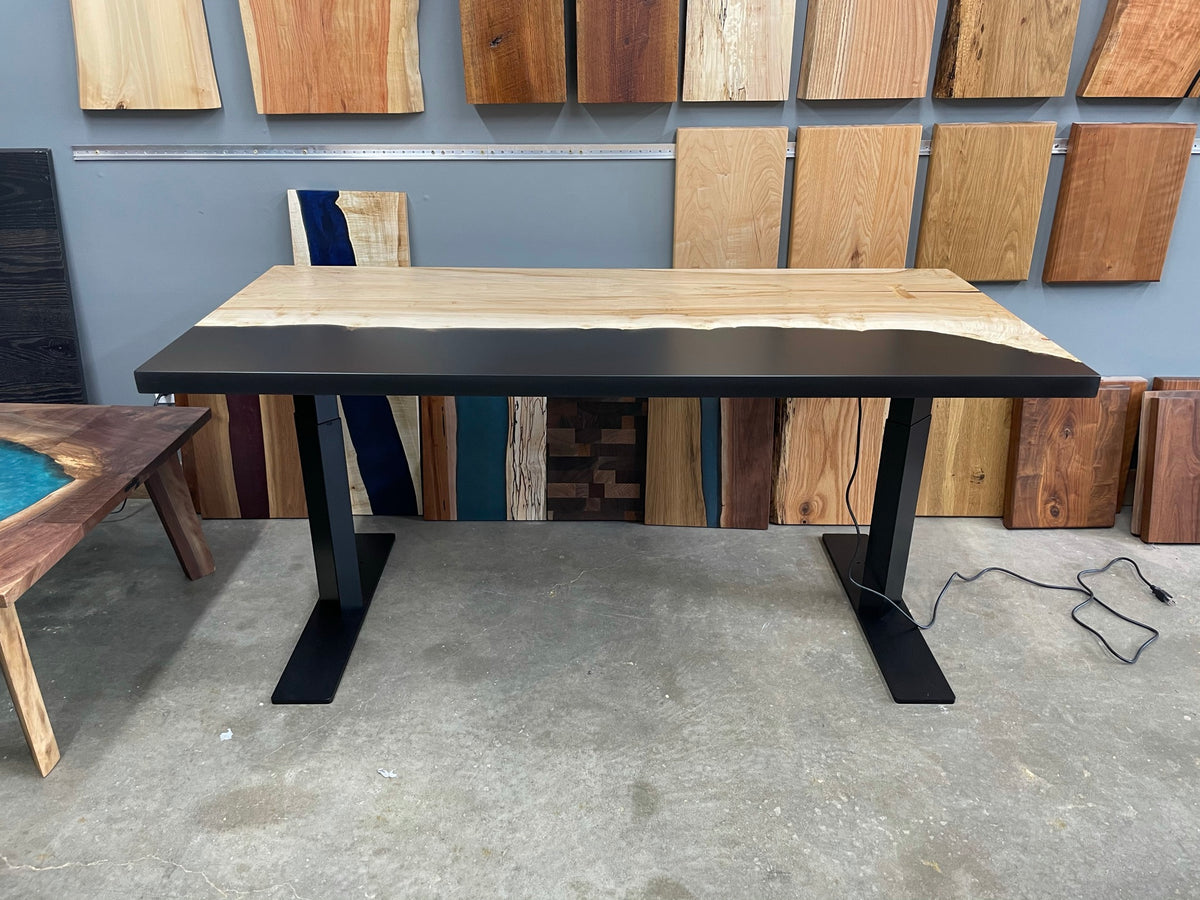 Maple Epoxy Casted Desk