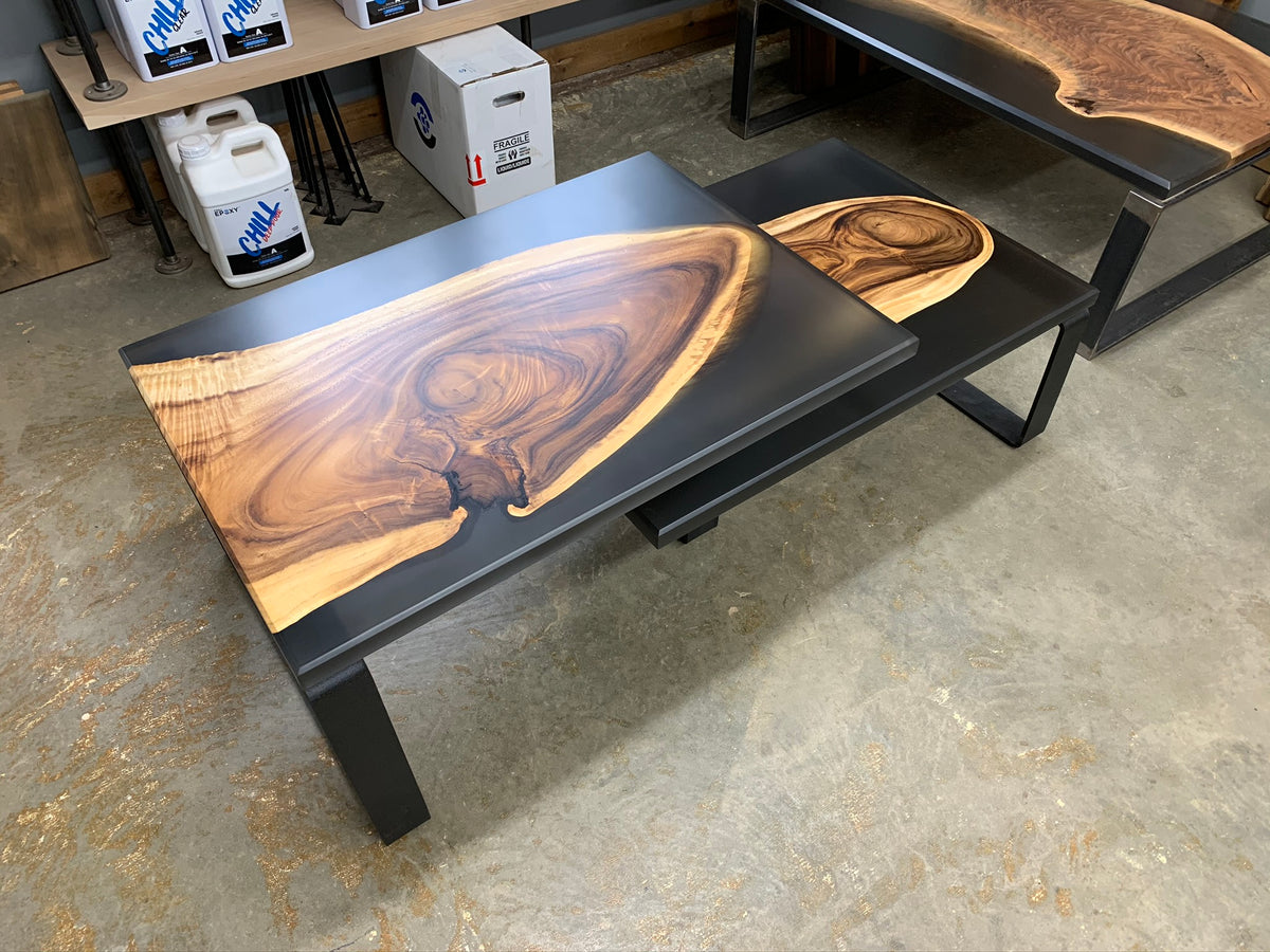 Monkey Pod Epoxy Casted Coffee Table