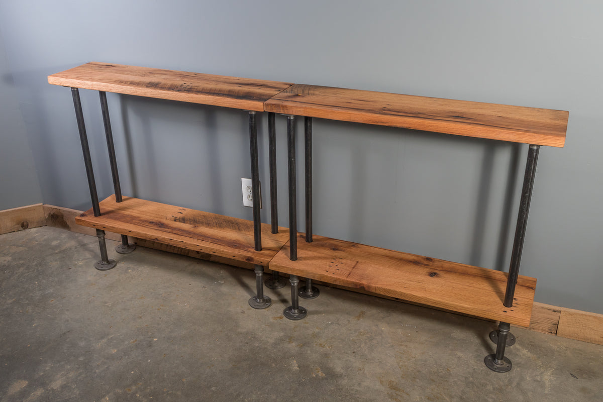 Reclaimed Red Oak Console Table