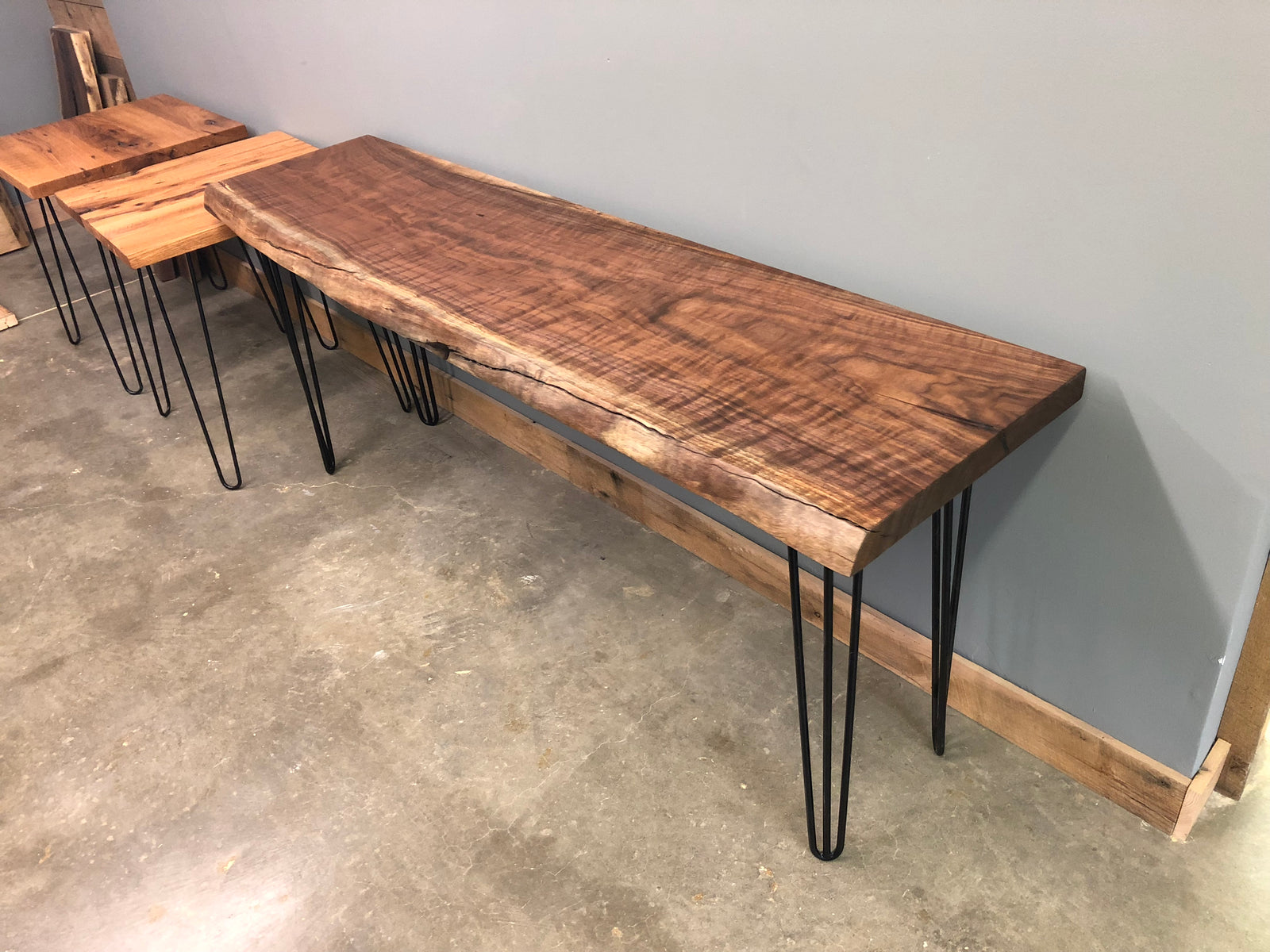Live Edge Walnut Console Table