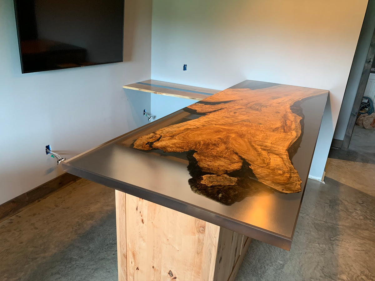 Maple Epoxy Casted Bar Top