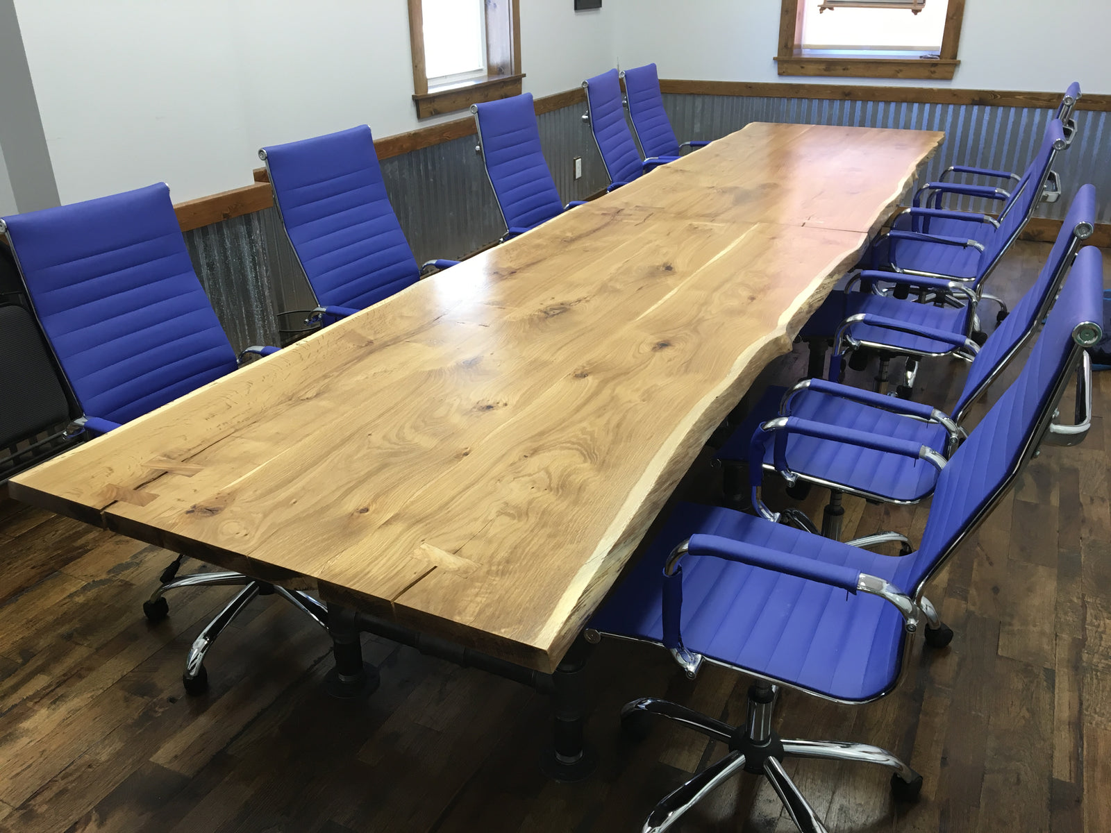 Live Edge White Oak Conference Table
