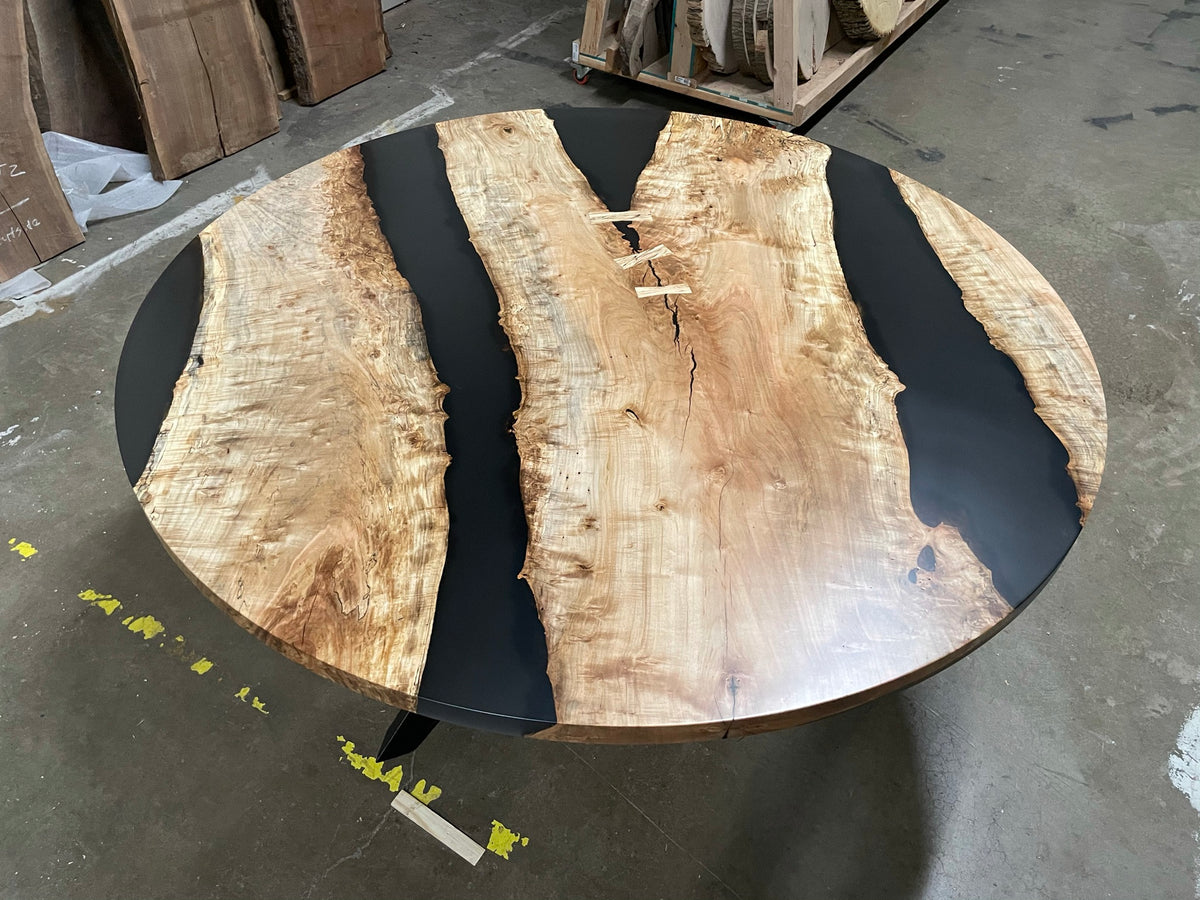 Maple Epoxy River Dining Table