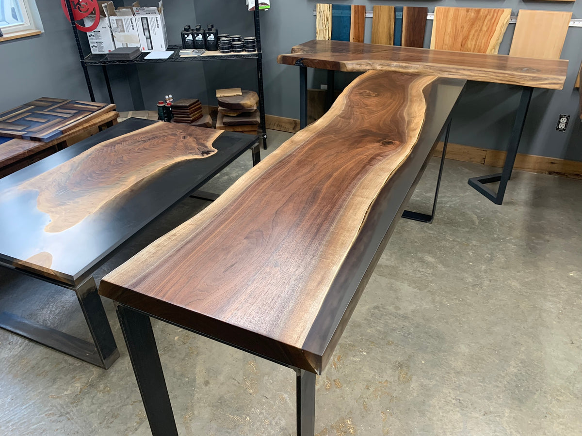Walnut Epoxy Casted Console