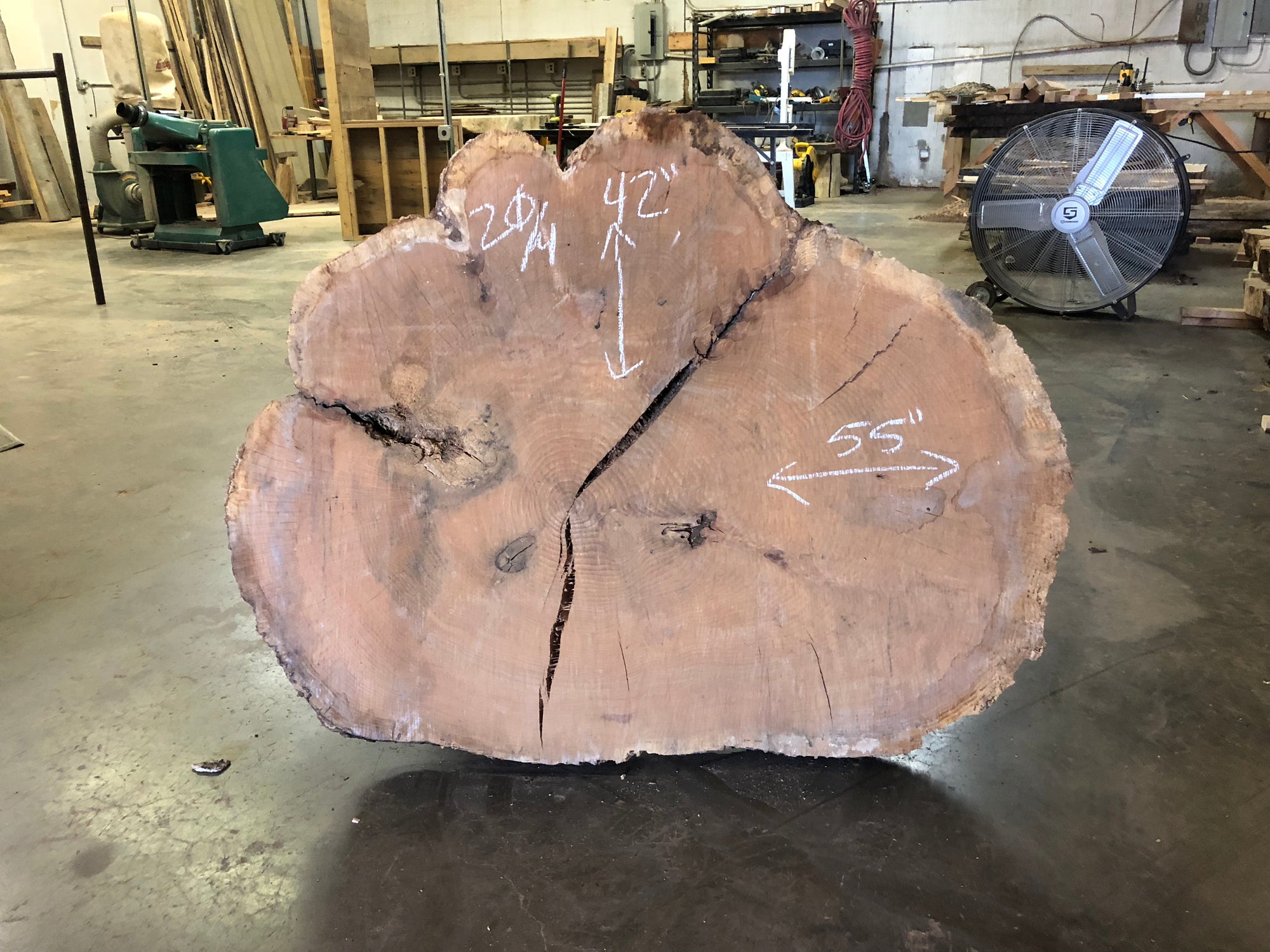 RED OAK (RO103) 55" L X 42" W X 5" T