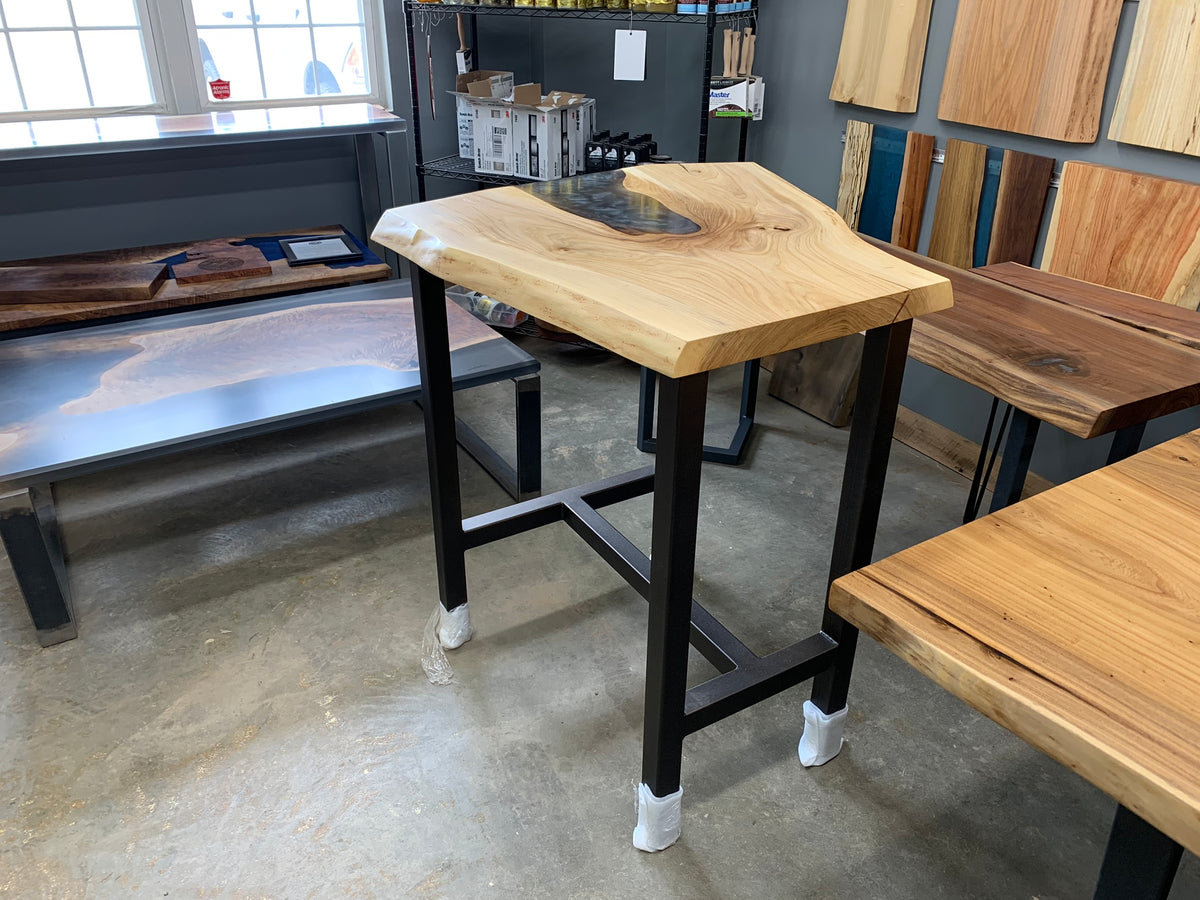 Live Edge Elm Bar Table