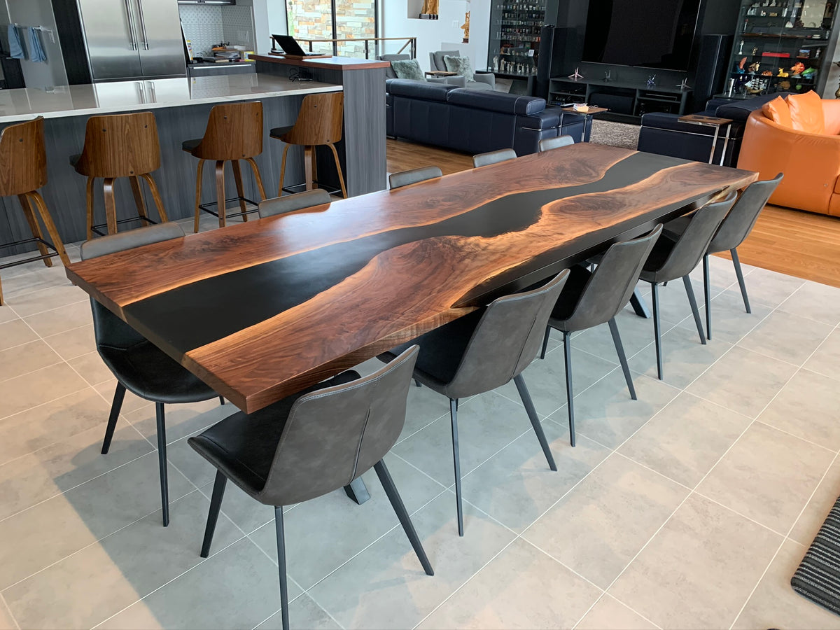 Epoxy River Walnut Dining Table