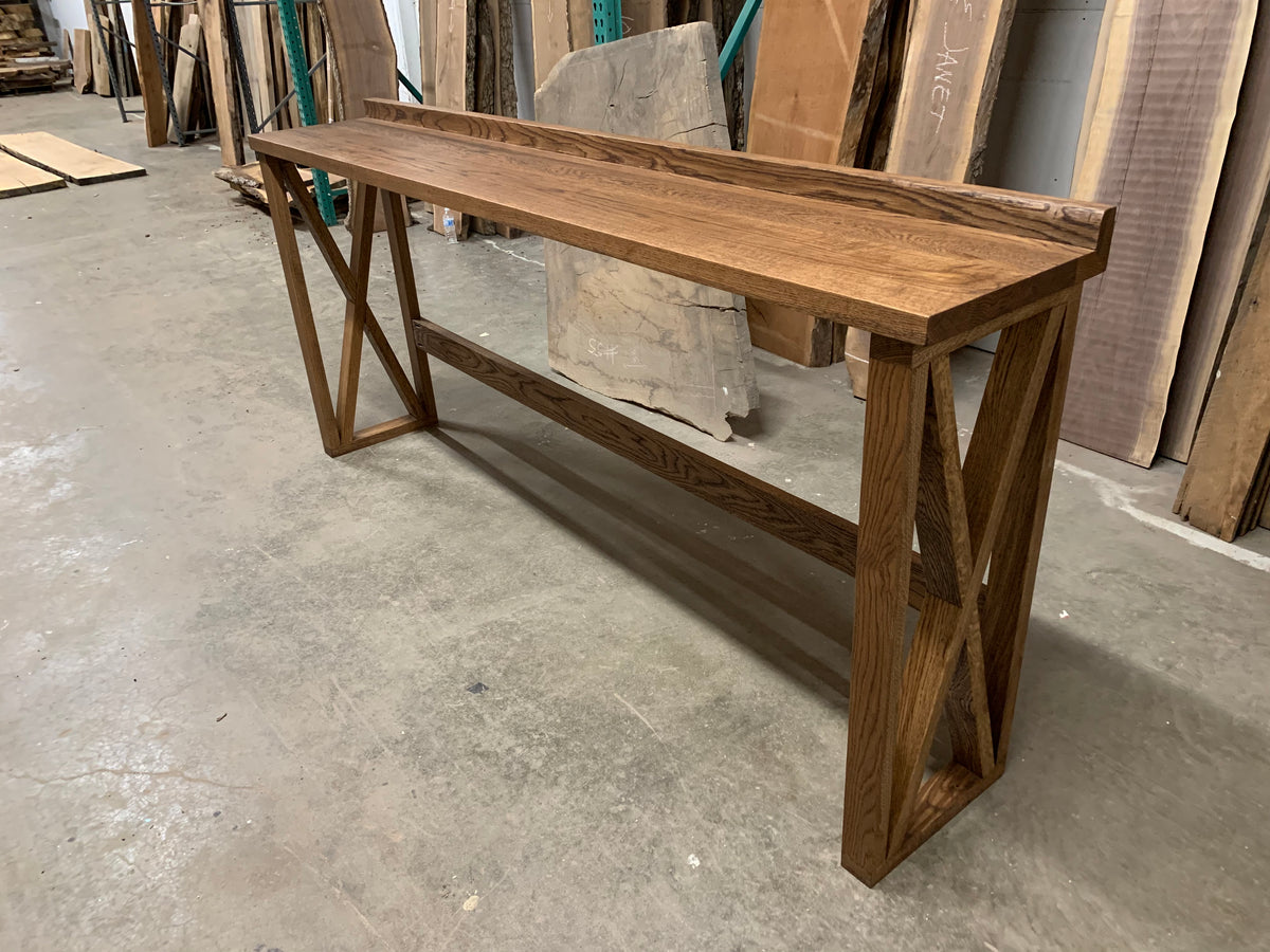 Stained White Oak Sofa Bar