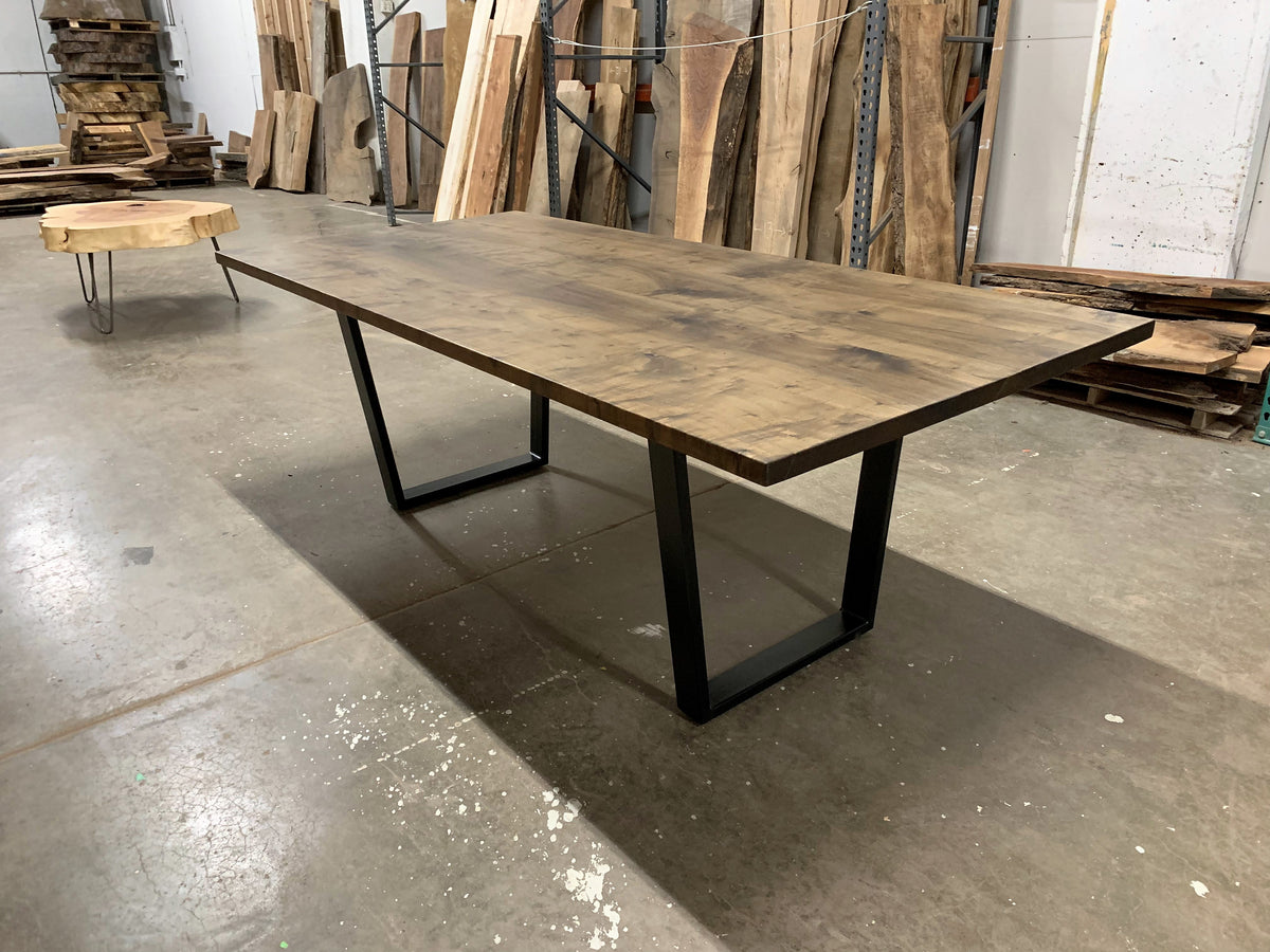 EBONIZED MAPLE DINING TABLE
