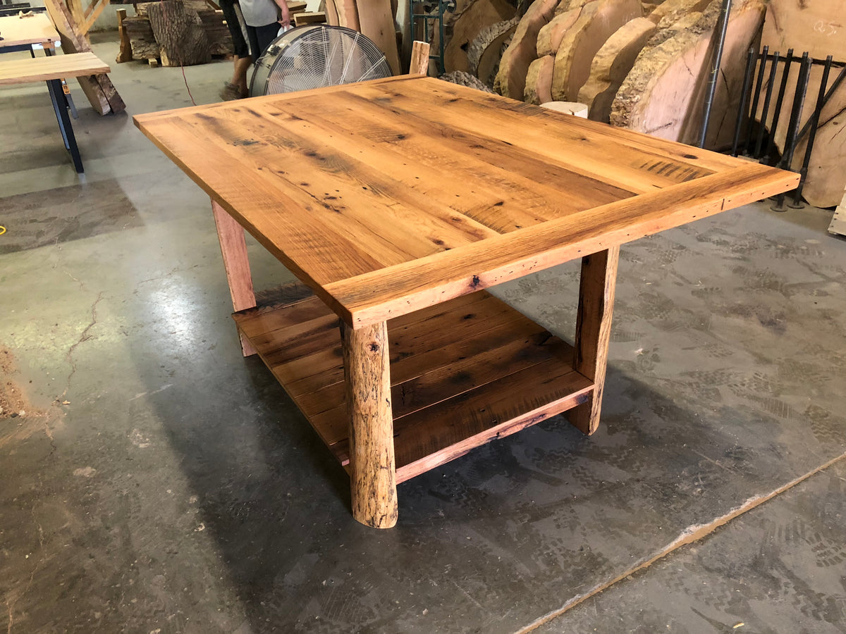 Rustic Red Oak Island Table